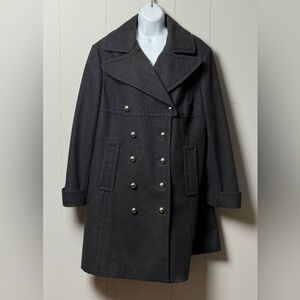 Covington Women’s Wool Blend Charcoal Double-Breasted Pea Coat Size 16-18W